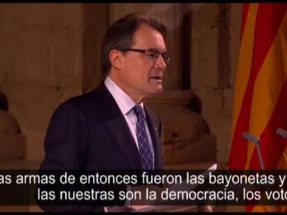 Mas: “Cataluña quiere defender con votos lo mismo que los héroes de 1714”