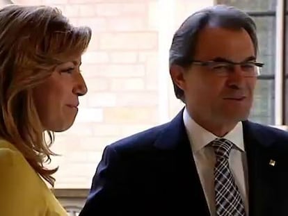 Susana Díaz presenta a Mas un plan para desatascar el desafío soberanista