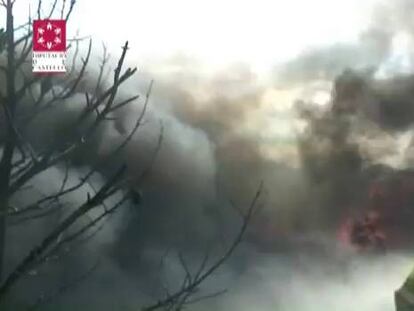 Un incendio quema 191 hectáreas en Segorbe.