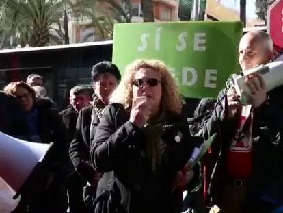 Protesta contra los desahucios en Alicante.