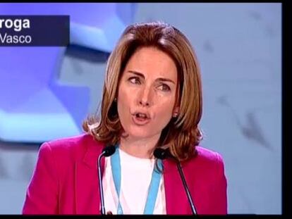 Quiroga presidenta del PP vasco con el 72,8% de apoyo tras pedir disculpas