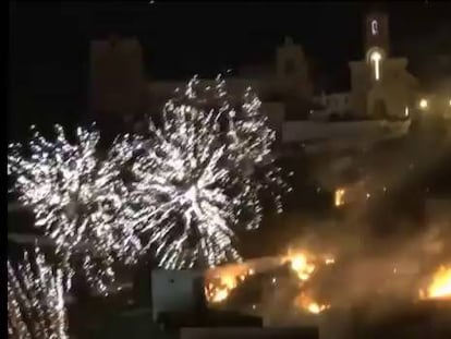 Cullera permitió fuegos artificiales en el monte pese a estar prohibidos