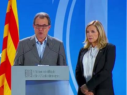Artur Mas durante la rueda de prensa.