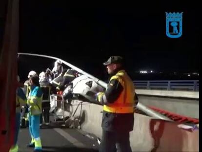 Dos muertos al salirse un coche de la vía en el kilómetro 27 de la M-45