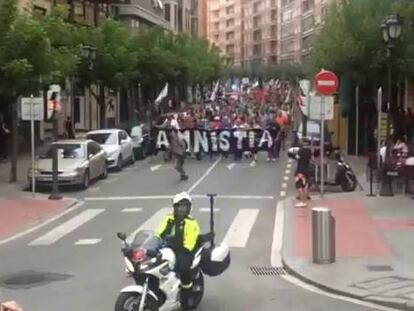 Manifestación pro amnistía en Bilbao