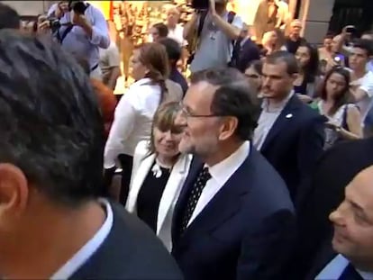 Rajoy i Albiol, rebuts a Reus entre insults i crits d’“independència”
