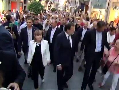 Abucheos al presidente del Gobierno antes de un mitin en Reus