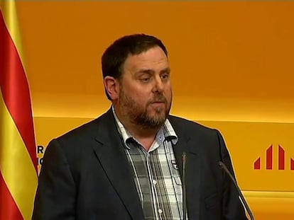 El candidato de Junts pel Sí, Oriol Junqueras