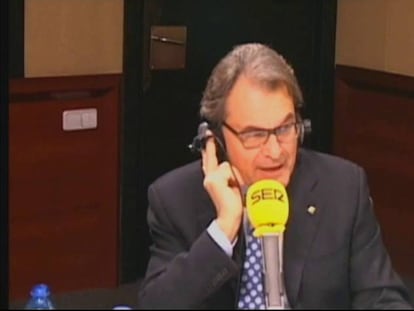 Artur Mas, durante la entrevista en la Cadena SER.