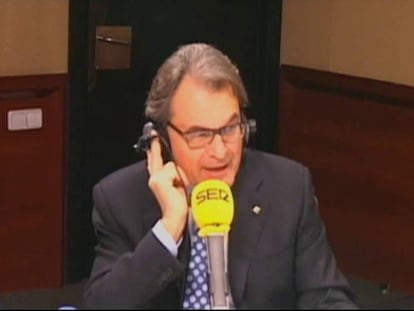 Artur Mas, durante la entrevista en la Cadena SER.