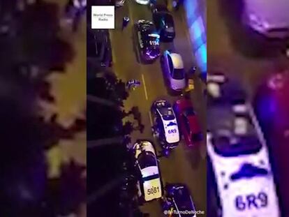 Catorce policías heridos en una batalla campal en Tetuán