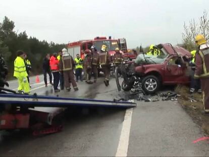 Set persones moren en un accident a la N-II a Figueres