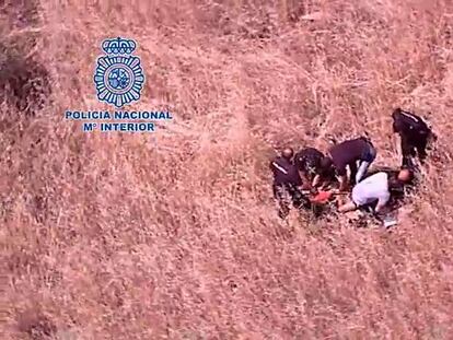 Tres detenidos tras una persecución en helicóptero