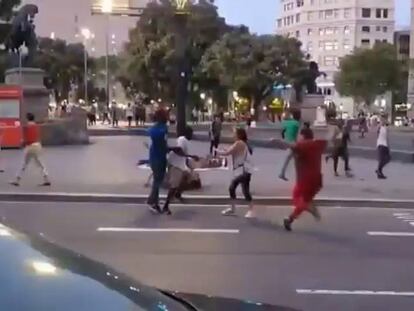 Detenido el mantero que agredió a un turista en Barcelona