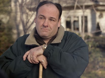 Gandolfini como Tony Soprano en uno de los últimos episodios de la serie.