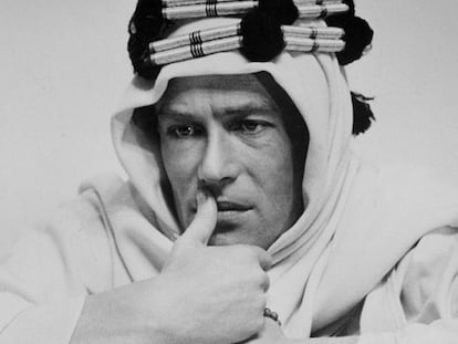 O'Toole en su papel más conocido, como Lawrence de Arabia.