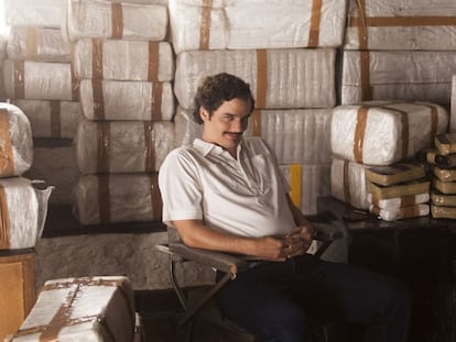 El actor Wagner Moura, en el papel de Pablo Escobar en la serie 'Narcos'.