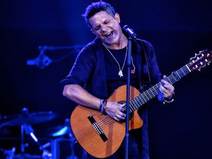 Alejandro Sanz, en su concierto en Madrid.