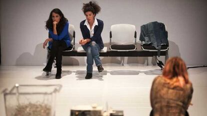 Ensayo de la obra 'Liberto', en el teatro de La Abadía.