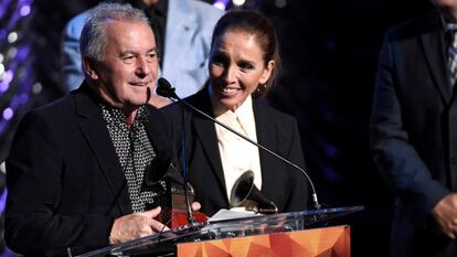 Ana Belén y Víctor Manuel durante el homenaje