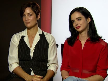 Entrevista con las actrices Krysten Ritter y Carrie-Anne Moss.
