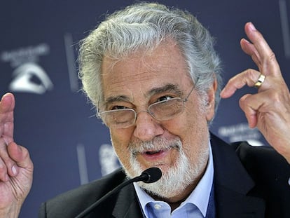 Plácido Domingo, el pasado diciembre, en el Palau de les Arts de Valencia.