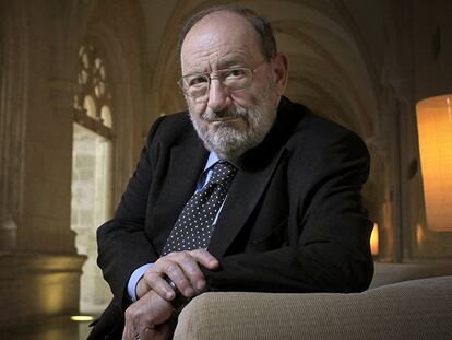 Umberto Eco, en la Universidad de Burgos, en 2013.