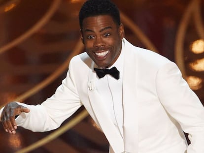 Chris Rock, apresentador do Oscar, durante a cerimônia.