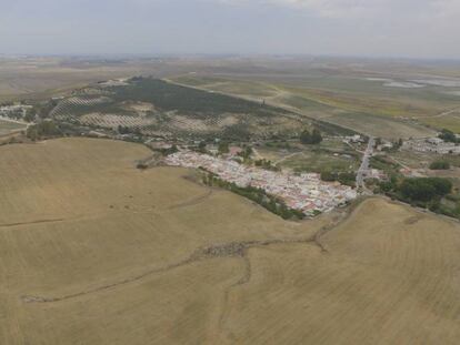 Vista aérea del yacimiento de Asta Regia.