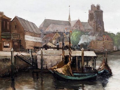 El cuadro la 'Vista de Dordrecht' del artista Wim Jansen.