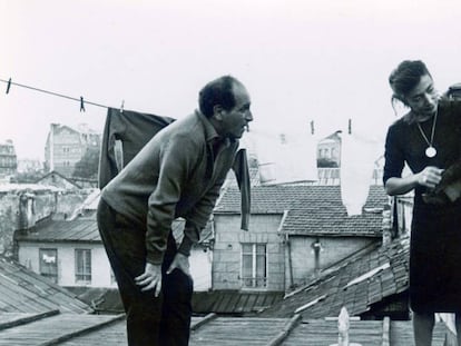 Léo Ferré, Madeleine Rabereau y la chimpancé Pepée.