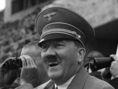 Adolf Hitler, durante un acto público.