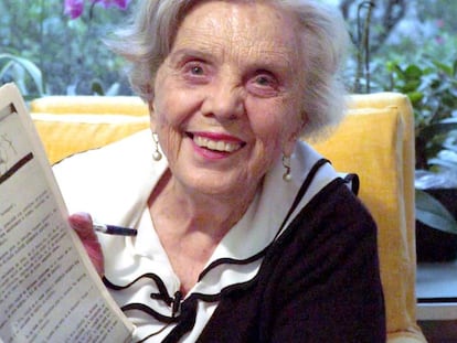 Elena Poniatowska, durante la entrevista.