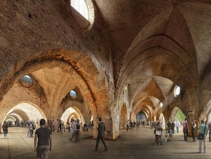 Recreación del proyecto del arquitecto Guillermo Vázquez Consuegra para las Atarazanas de Sevilla.