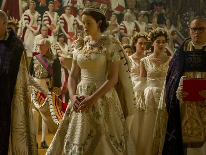 La actriz Claire Foy, en una imagen de la serie 'The Crown'.
