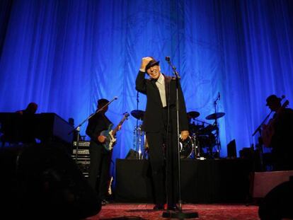 Leonard Cohen en el Palacio de los Deportes de la Comunidad de Madrid en 2009.