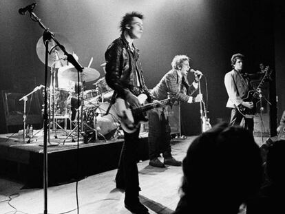 Sex Pistols, en un concierto en enero de 1978, en Memphis, Estados Unidos.