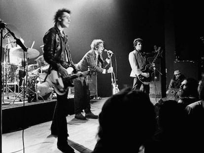 Sex Pistols, en un concierto en enero de 1978, en Memphis, Estados Unidos.