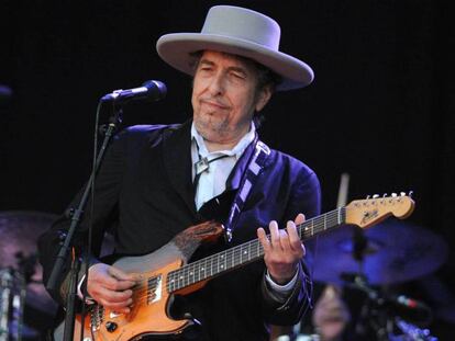 Bob Dylan, en julio de 2012 en un festival en Francia.