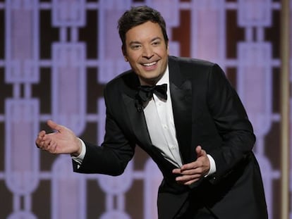 Jimmy Fallon, durante la gala de los Globos de Oro.