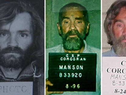 Fichas policiales de Charles Manson.