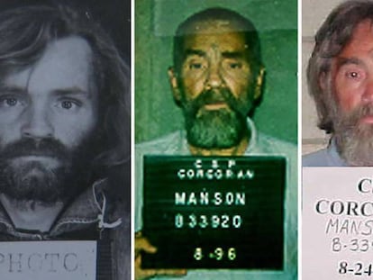 Fichas policiales de Charles Manson.