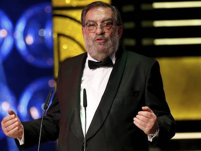 Enrique González Macho, presidente de la Academia del Cine, en la gala de la 29ª edición de los Premios Goya 2015.