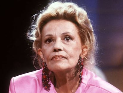 Jeanne Moreau, en septiembre de 1987.