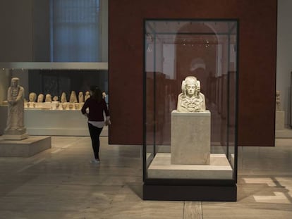 La Dama de Elche, en la sala de Protohistoria del Museo Arqueológico Nacional.