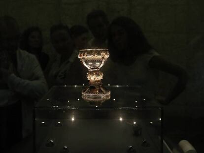 El cáliz de doña Urraca, en el museo de la colegiata de San Isidoro, en León.