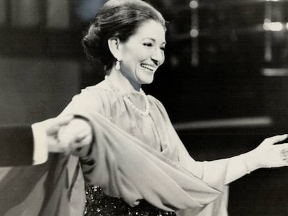 La cantante de ópera Maria Callas.
