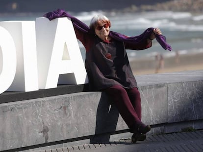 La cineasta Agnès Varda, en San Sebastián.