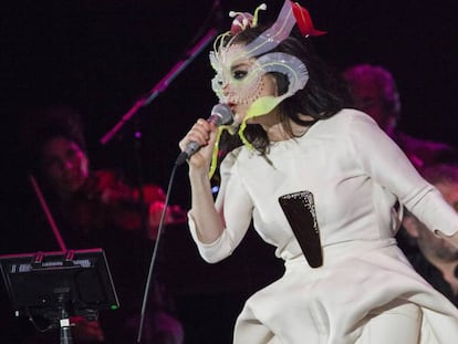 Björk, durante una actuación en México, en marzo de este año.