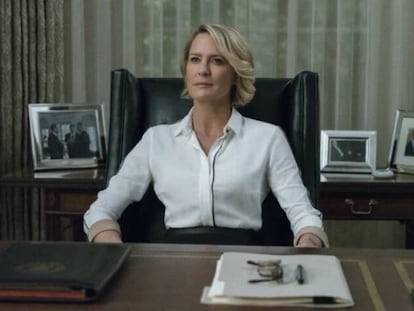 Robin Wright como Claire Underwood en 'House of Cards'. En vídeo, tráiler de la quinta temporada.